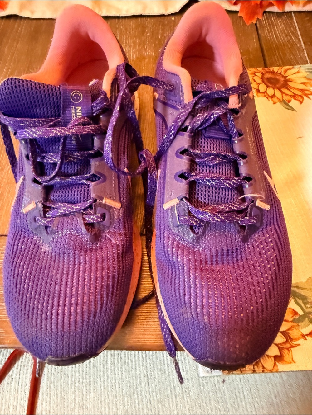 Nike Women's Purple and Pink Athletic Running Shoes